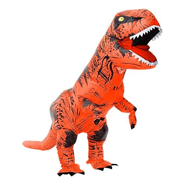 Disfraz Halloween Dinosaurio Inflable T- Rex Adulto Naranja