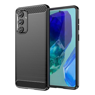 Capa Para Samsung M55 M15 Escovado Carbono Fibra Textura Capa Para Samsung M55 M15 Escovado Carbono Fibra Textura