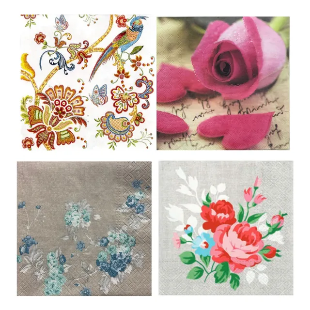 20 Servilletas Para Decoupage (modelos De La Foto) Pack004