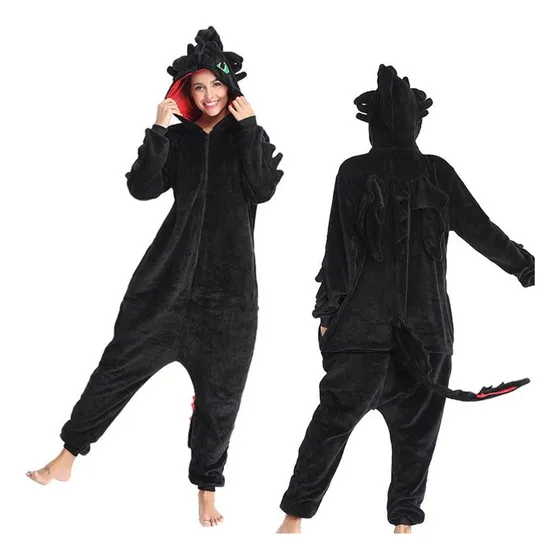 Pijama Negro Sin Dientes De Kigurumi Cómo Entrenar A Tu Drag