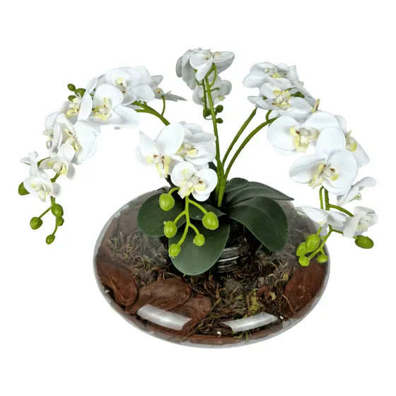 Arranjo Orquidea Artificial Centro De Mesa Decorativo Sala