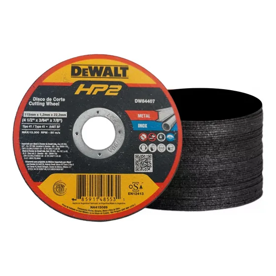 Discos De Corte 4p 100 Unidades Dw84407 Dewalt Hp2