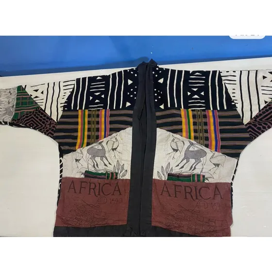 Kimono Africano. Hecho A Mano. Nuevo. Talla 16