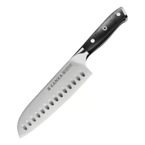 Kanka - Cuchillo Santoku 18cm Acero Inox. Alemán Mango G10 Color Negro