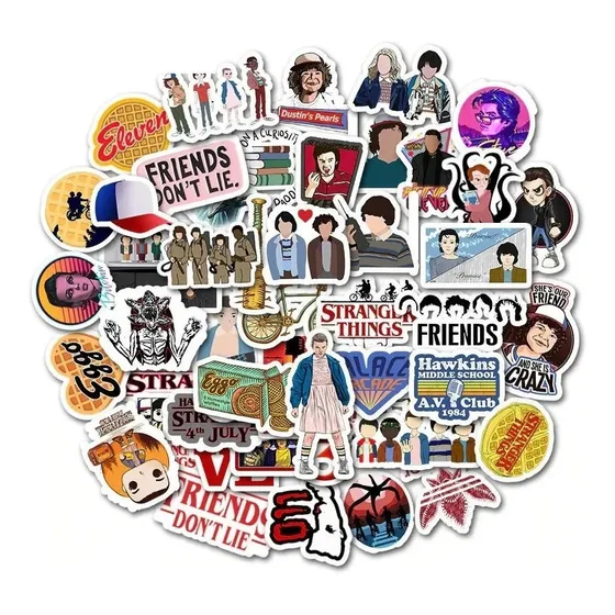 Stranger Things - Set De 50 Stickers / Calcomanias