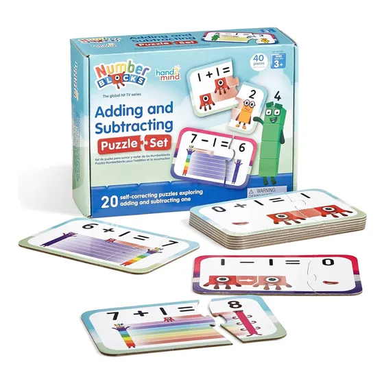 Hand2mind Juego Suma Y Resta 40 Piezas Rompecabezas
