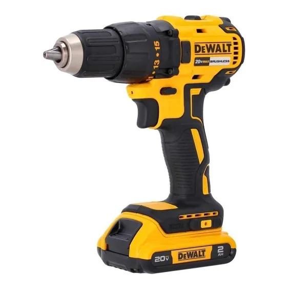 Taladro atornillador inalámbrico de 13mm DeWalt DCD7771D2 20V + 2 baterías de 2Ah + accesorio con estuche de plástico 20V