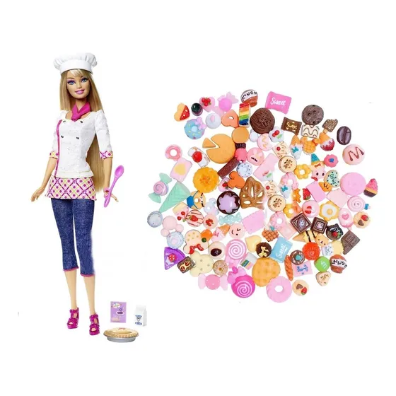 Kit 30 Miniaturas Comida Cozinha Boneca Barbie Blythe Rement