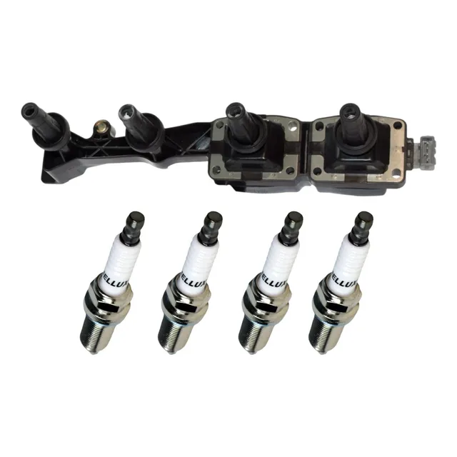Kit Bobina + Bujias Peugeot 206 207 C3 C4 1.6 16v Hellux