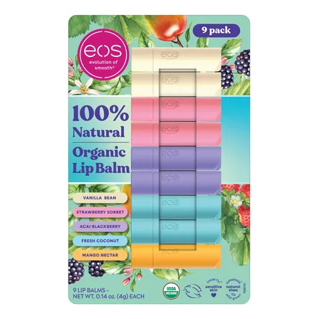 Eos Pack 9 Bálsamos Labiales Orgánicos Manteca De Karité