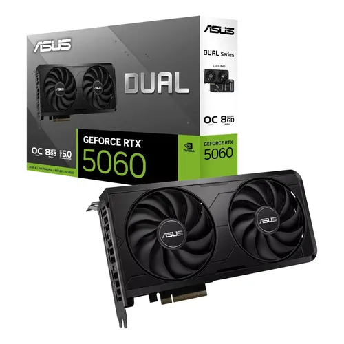 Placa de Video Nvidia Asus Dual Rtx 5060 8gb Oc Gddr7 90yv0n12