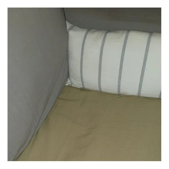 Pillow Pie De Cama Cubre Sillón Tusor 3 Cuerpos Reversible