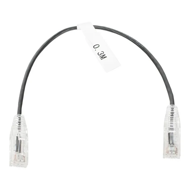 Cable De Parcheo Slim Utp Cat6 30 Cm Negro 28 Awg