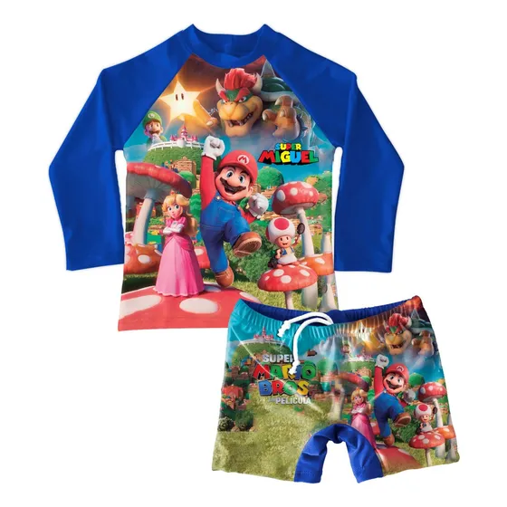 Conjunto De Traje De Baño Niño Super Mario Bros La Pelicula