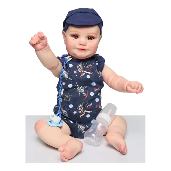 Boneca Bebê Reborn Menino Matheus Corpo Silicone Mundo Kids