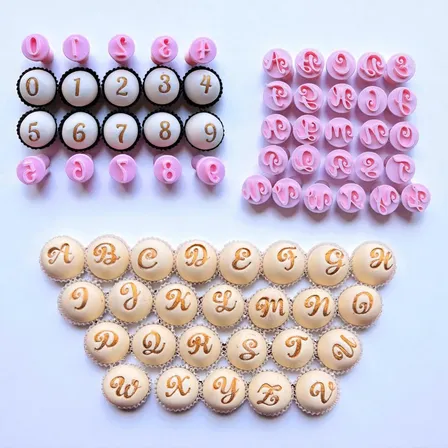 Kit Carimbo Alfabeto Dressa Carimbo Números Brigadeiro Doce