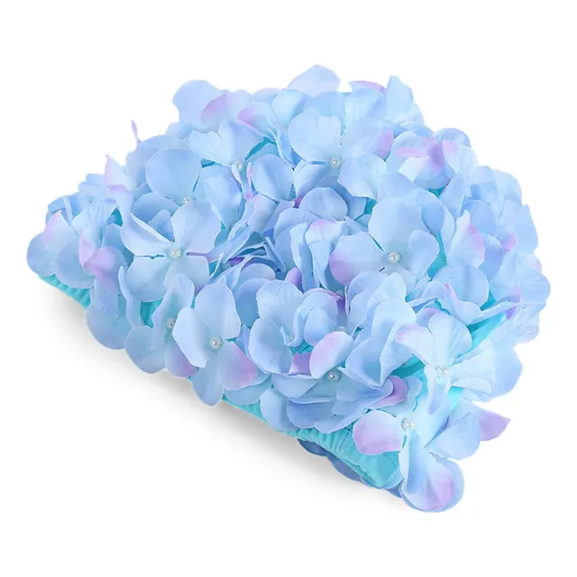 Eshoo Floral Petal Gorro Baño Para Mujer Estilo Retro Largo