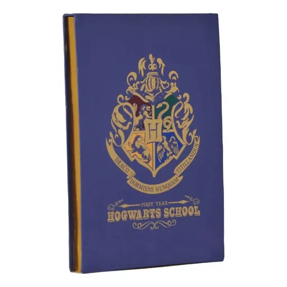 Block De Notas 120hjs Harry Potter - Maw Mooving Color Azul y dorado