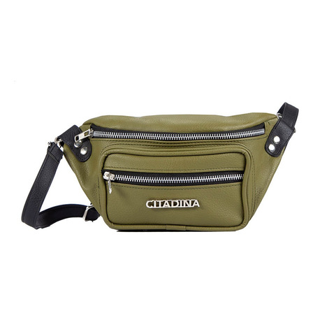 Riñonera Mujer Eco Cuero Tiras Regulables Citadina Balbina Color Verde Musgo Diseño De La Tela Lisa Riñonera Mujer Eco Cuero Tiras Regulables Citadina Balbina Color Verde Musgo Diseño De La Tela Lisa