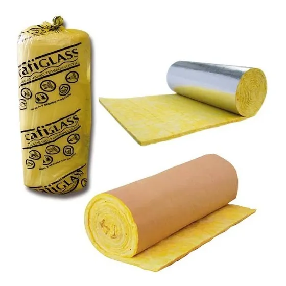 Rollo De Lana De Vidrio 50mm Con Aluminio Glasswool