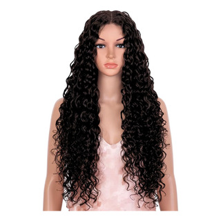 Peruca Wig De Cabelo Orgânico Cacheado 60cm Aspecto Natural Peruca Wig De Cabelo Orgânico Cacheado 60cm Aspecto Natural