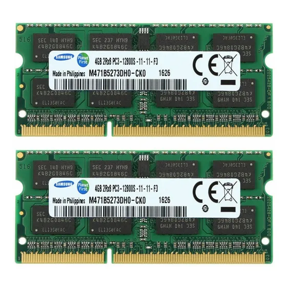 Memória Notebook Samsung 8gb (2x4gb) Ddr3 1600mhz Pc3 12800s
