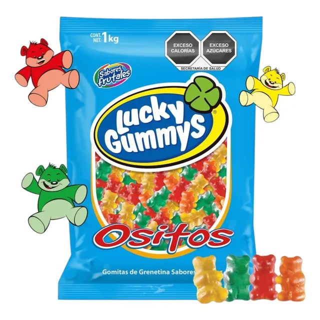 Lucky Gummy Ositos Gomitas De Colores Tipo Pandita 1 Kg