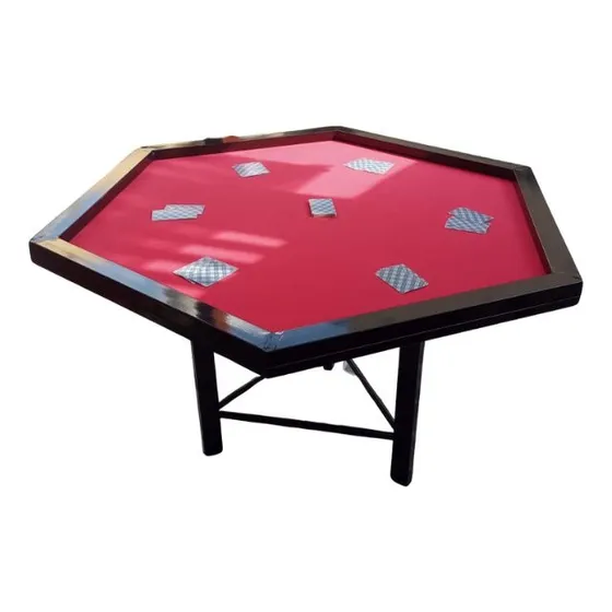 Mesa De Poker Paño Rojo