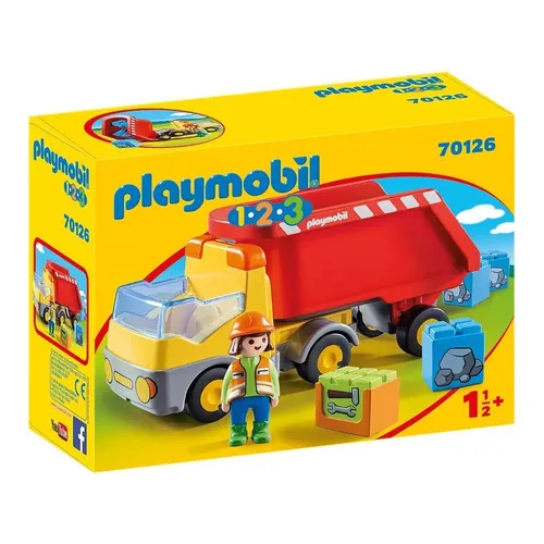 Bloques Para Armar Playmobil 1 2 3 Camión De Basura 6 Piezas 7