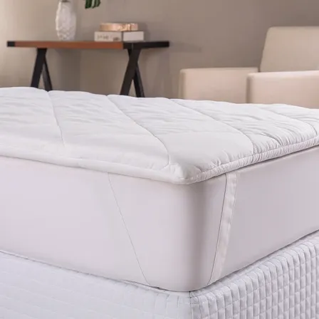 Pillow Solteiro Micropercal 400 Fios Dupla Face Full Branco Liso Solteiro