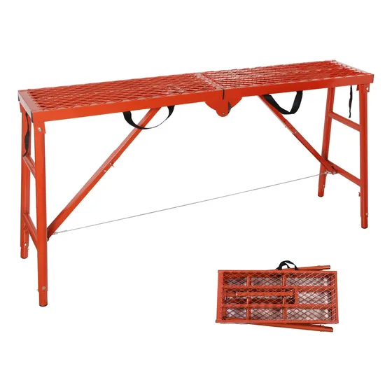 Plataforma De Andamios Portátil Plegable Ajustable Roja