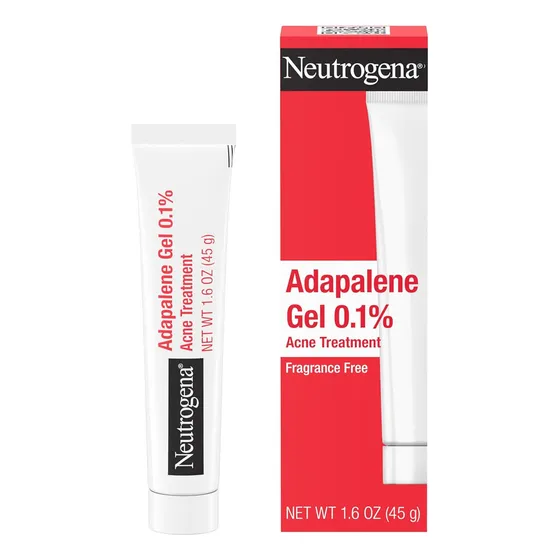 Neutrogena Adapalene Gel Tratamiento Para El Acné, 0.1% Adapalene Gel 1.6 Oz 45 G Tratamiento Para Acné Para Espinillas E Imperfecciones Gel Retinoide Tópico Una Vez Al Día Para Ayudar A Combatir Acne