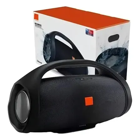 Caixa De Som Boombox Grande 35cm Portátil - Promoção Preta