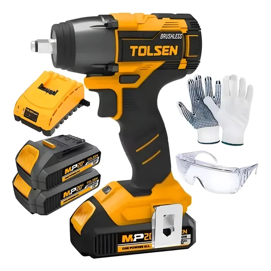 Llave De Impacto Inalámbrica 300nm Tolsen 20v Brushless