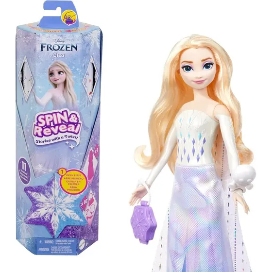 Mattel Disney Frozen Elsa - Spin & Reveal Con 11 Sorpresas