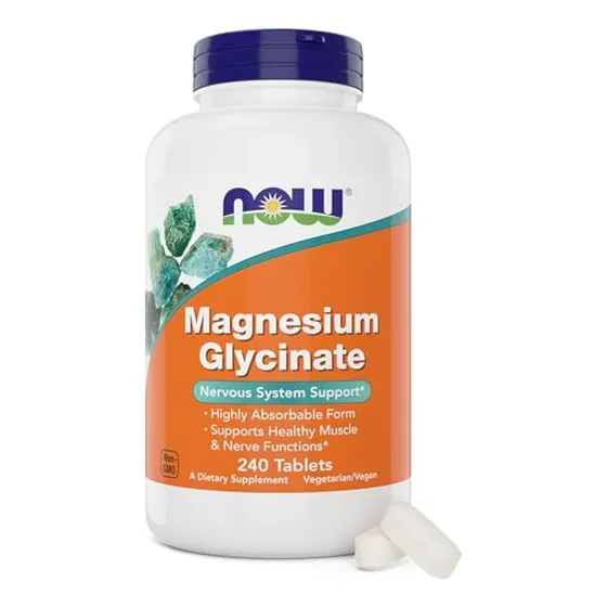 Glicinato De Magnesio Now Foods, 240 Comprimidos -