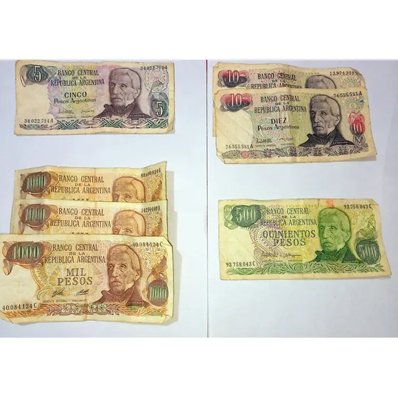 Lote Billetes Antiguos Pesos Argentinos Y Pesos