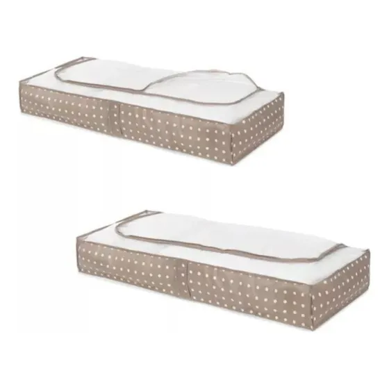 Set X2 Caja De Guardado Bajo Cama Organizador Compactor Home