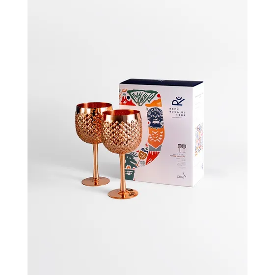 Set 2 Copas 100% Cobre - República Del Cobre