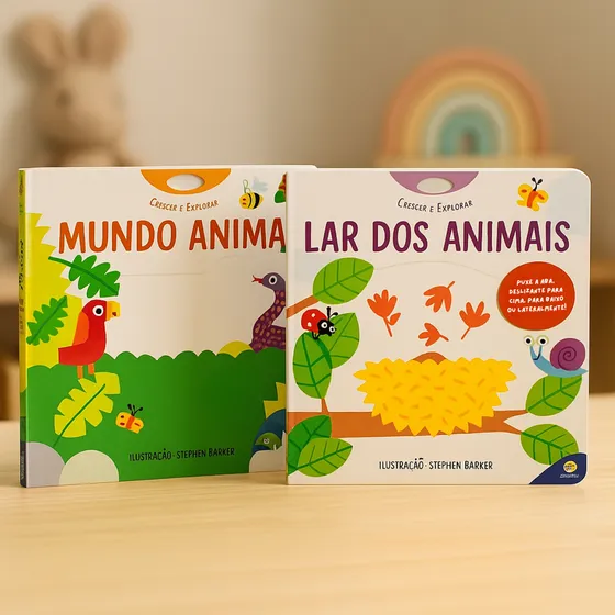 Livro Infantil Crescer E Explorar Interativo Com Surpresas E Abas Esconde-esconde