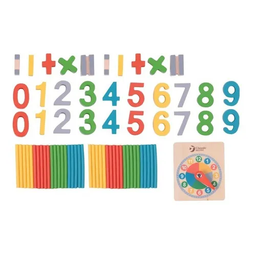 Juego De Madera Matematicas Color Multicolor