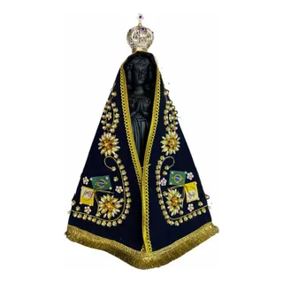 Imagem De Nossa Senhora Aparecida Manto Luxo - 40cm Imagem De Nossa Senhora Aparecida Manto Luxo - 40cm
