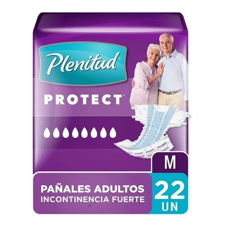 Pañales Adulto Desechables Plenitud Protect 22 Uni Talla M