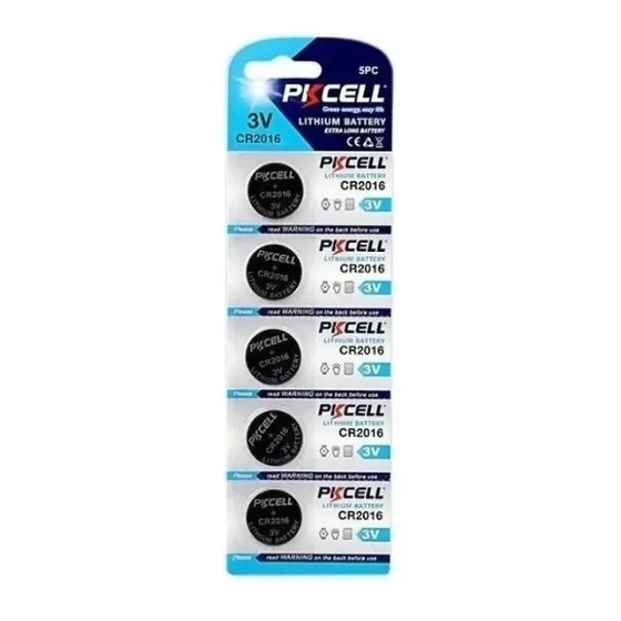 Bateria Pila Botón Pkcell 3v 2032 2016 Reloj Control 5 Unid