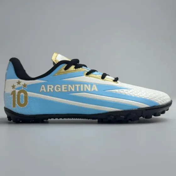 Botines De Fútbol Argentina Cosidos Raptor Niños/adultos
