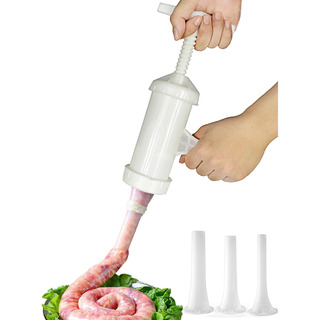 Embutidor Ensacador De Linguiça Salame Com 3 Funis + Brinde Embutidor Ensacador De Linguiça Salame Com 3 Funis + Brinde