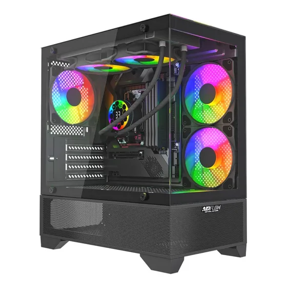 Gabinete Airflow 10d10 Vidrio Temp 3 Ventiladores Rgb Matx