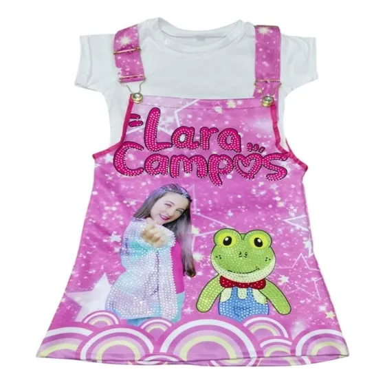 Vestido Tipo Jumper De Lara Campos Brillos Vestido Y Playera
