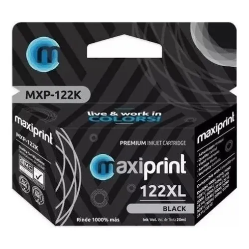 Cartucho De Tinta Maxiprint Hp 122xl Negro