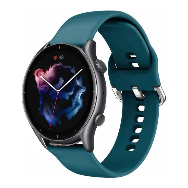 Correa Deportiva Flat Premium Para Amazfit Gtr 3/ 3 Pro Verde Oscuro M/l